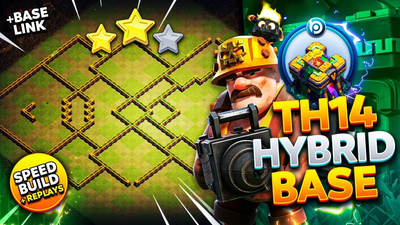 The Best CoC TH14 Hybrid Base Link of 2024